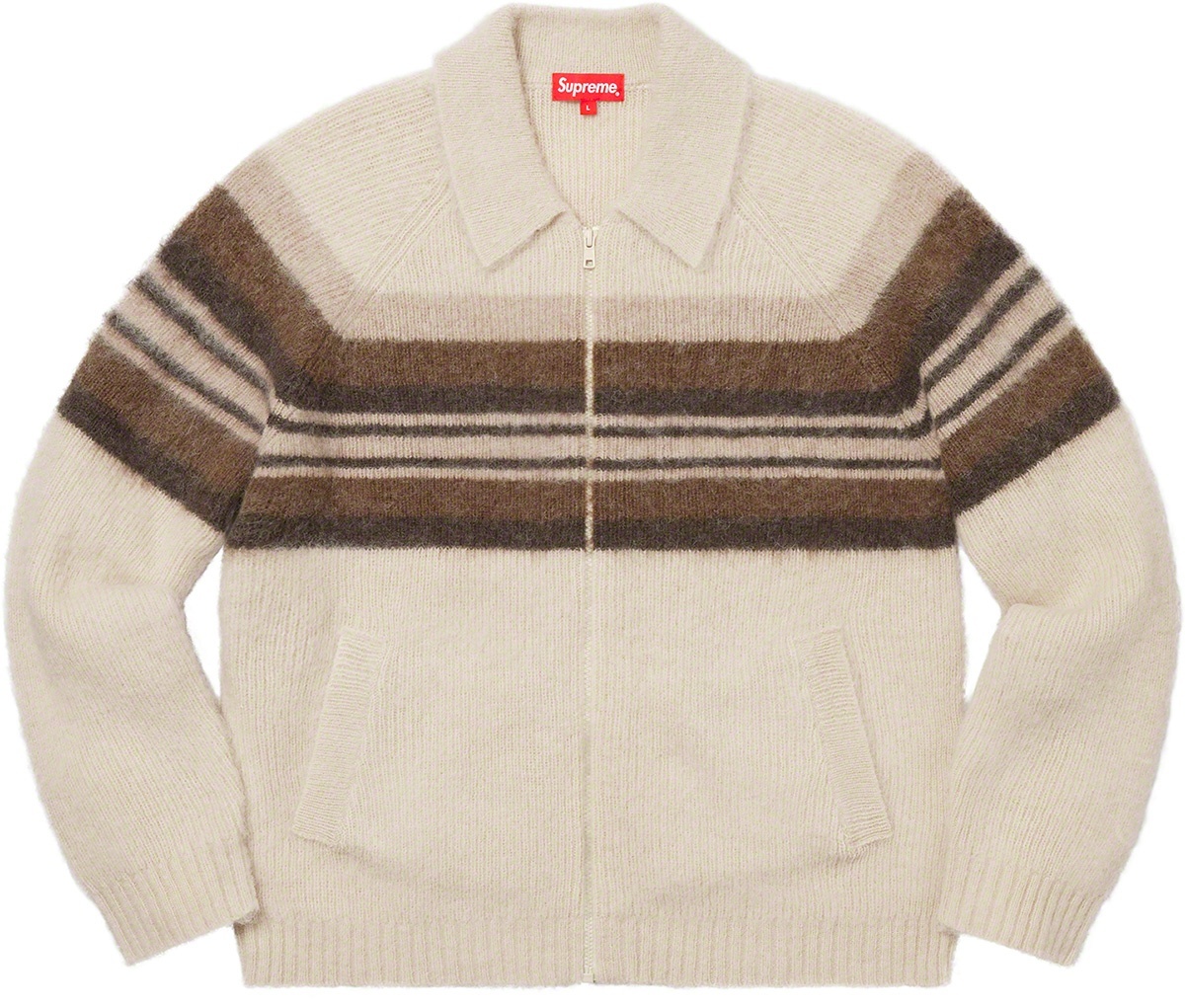 Brushed Wool Zip Up Sweater view 2